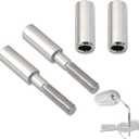 FOVPLUE 2" Rearview Mirror Stem Extension Adapter Kit for Harley all models,for Sportster Touring Softail Dyna,5/16-24 Fine Thread,Chrome