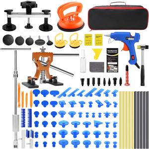 VEXTRO Paintless Dent Repair Kit, Dent Puller kit,Dent Removal Tools with Metal Dent Lifter, Bridge Puller, Slide Hammer T-Bar, PDR Kit for Car Dent Repair, Auto Body Dent Puller, Hail Damage Removal