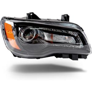 Headlights Assembly Compatible with 2012-2014 Chrysler 300,Headlamp Black Bezel Passenger Side Replacement CH2503235 68085416AF