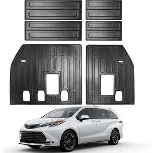 Backrest Mats Compatible for Toyota Sienna 2021-2025 8 Seat Back Seat Protector Replacement for Toyota Sienna Accessories (Only Fit 8 Seater with Spare Tire,Rear Backrest Mats)
