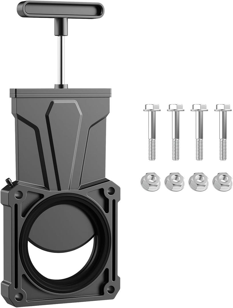 DUMPMAN RV Waste Gate Valve with Flow Control Handle, Fit for 3" Sewer Pipe, Waste Valve for Camping