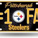 Rico Industries NFL Unisex-Adult #1 Fan Metal License Plate Tag (Team Color)