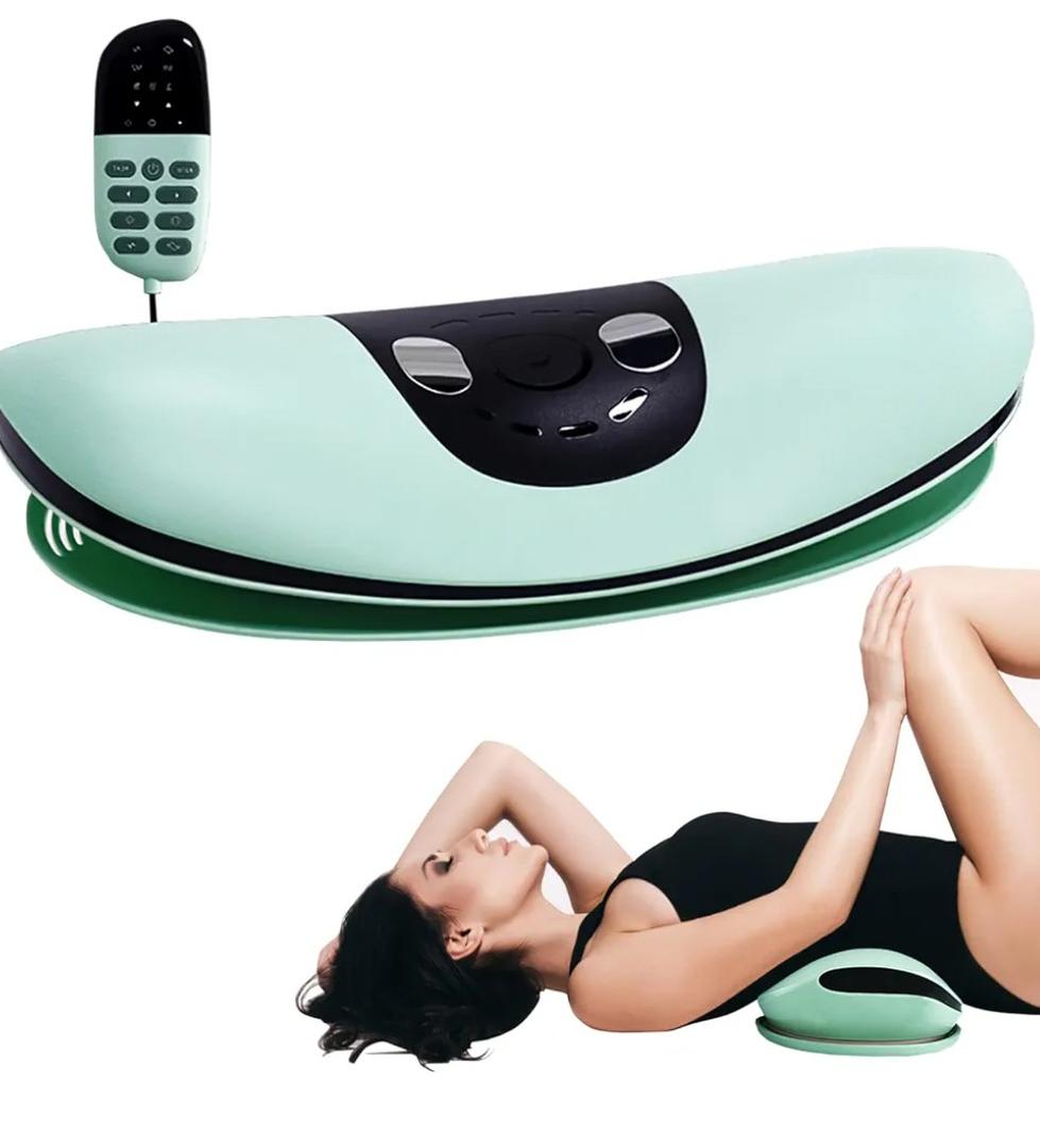 Lumbar Traction Device, Multifunctional Lower Back Traction Massager with 3-Level Vibration, Adjustable Heated Back Stretcher Relaxer with 26° Dynamic Airbag Traction Lifting, for Neck, Lumbar