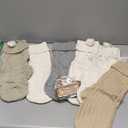 Rustic Knitted Personalized Christmas Stockings: 6 Pack 18 inch Cable Knit Patterns Stockings, Farmhouse Cozy Hanging Xmas Stockings Stocking Decorations for Family Holiday Decor, White Gray Beige