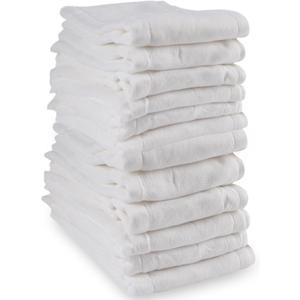 Prefold Cloth Diapers - Premium Cotton, Fasoar 3 Ply Environmental Friendly Baby Washable Diaper Covers for Babies to Toddlers Multi-Use (10-35 lbs) 12 Count