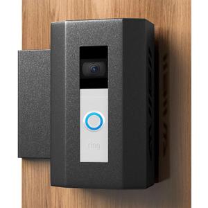 Bleu Clair Anti-Theft Doorbell Mount All Metal No Need to Drill Not Block Doorbell Motion Sensor Compatible with Ring & Other Video Doorbells for Home Rentals Office Room Apartment (Black)