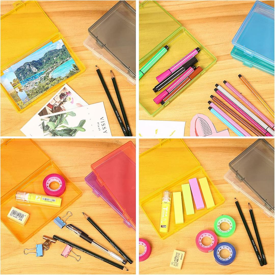 Photo Storage Box 11 x 15 Inches, 18 Inner Photo Cases with Dividers, Colorful Acid-Free Photo Storage Containers with Handle, Photo Organizer Craft Keeper for Stickers, Craft, Stamp