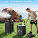 WESTTREE 30L Portable Misting Fan, 4-in-1 Mist Portable Rechargeable Battery Spray Fan with 90 Auto-Oscillating,8 Level Spray Mode & 4 Speed Wind,Timer Cooling Mist Fan for Patio,Garden & Outdoor T32