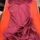 Floerns Women's Mesh Asymmetrical Neck Bodycon Dresses Short Sleeve Party Mini Dress Burgundy Small