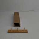 Hickory Wood Coat Rack Wall Mount, 12 Inch Coat Hook Hanger Wooden Wall Coat Rack with 3 Hooks for Purse Clothes Towels Hats in Entryway Bedroom Bathroom, Natural