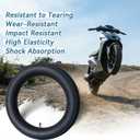 2-Pack 3.00-14 Motorcycle Inner Tube with Straight Valve - Also Fits 90/100-14, for Small Cruiser, Moped, and Some Dirt Bike Rear Tires