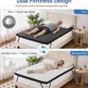 Twin Size Mattress Topper 3 Inch Medium Firm/Firm Dual Side Flippable | Bed Topper for Back Pain Premier High-Density Bed Topper with Washable Cover with Anti-Slip Straps CertiPUR-US 75*38