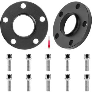 12mm Hubcentric 5x112 Wheel Spacers Thread 14x1.5 Hub Bore 66.6mm for E200 E250 C200 E63 C63 AMG A5 S5 A6 S6 A7 A8, Forged Aluminum, 2PCS