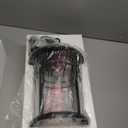 Darkaway Large Outdoor Pendant Lights, 15inch Outdoor Chandelier Hanging Porch Lights Outside Ceiling Mount Aluminum with Seeded Glass for Front Door Gazebo Patio (Large, Black)