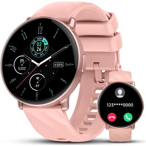 Smart Watches for Men Women, 1.39" HD Touch Screen Smartwatch with Bluetooth Calls and Dialing Function, 113+ Sports Modes Fitness Tracker with USB-C Fast Charging, Smartwatch for Android iOS. Pink
