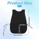 Tucnoeu 4 Pack Black Waterproof Apron Cobbler Apron Unisex Work Aprons with 2 Deep Pockets, Fast Drying Polyester for Cleaning Painting Work Artiest Aprons Kitchen
