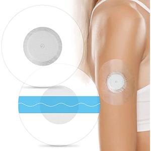 60Pack Libre Sensor Covers Latex-Free Medical Adhesive Patches for Libre 2/3 Precut CGM Tape with No Glue On The Center Waterproof and Strong Stick for Long Stay (Blue)