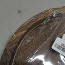 Round Wooden Serving Tray for Decor, 11"" Kitchen Table Centerpieces Decor Decorative Tray, Farmhouse Dining Table Centerpiece Tray, Kitchen&Home Decor Accessories for Table, Washed Coffee