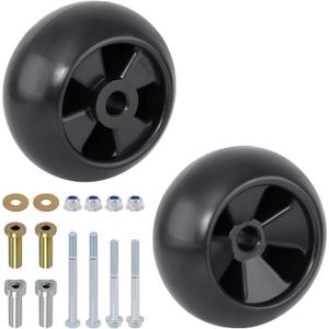 Lawn Mower Deck Wheels 2 Pack Deck Wheels with Full Accessories Kit Replace for John Deere AM116299 AM125172 AM133602 M111489 Replace for MTD 734-04039 753-04856 734-3058