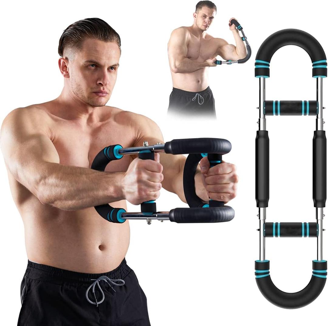 HOTWAVE Twister Arm Trainer, Adjustable Chest & Arm Exerciser for Men Women, Portable Home Fitness Equipment Kit for Upper Body Muscle Strength Training, Ideal for Self-Use or Gifting (Blue)