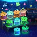 Ocean Glow in The Dark Slime Kit 9 Pack, with Deep Sea Slime Charms, Sensory DIY Rainbow Slime for Kids, Glow Party Favors for Girls & Boys, Halloween