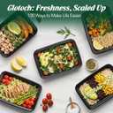 Glotoch Meal Prep Containers 32oz 100 Pack(200 Piece) with Lids, Reusable 1-Compartment Food Storage Containers, Bento Lunch Boxes, Microwave/Freezer/Dishwasher Safe, BPA-Free Takeout Boxes