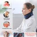 Neck Brace for Sleeping - Cervical Collar Relief Neck Pain and Neck Support Soft Foam Wraps Keep Vertebrae Stable for Relief of Cervical Spine Pressure for Women & Men Prussian Blue Medium Size