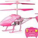 YongnKids Remote Control Helicopter for Kids, Rc Plane for Kids Ages 8+, 3.5 Channel,2.4GHz Rc Helicopter with LED Lights, Airplane Toys for Beginner Boys Girls Indoor- Pink
