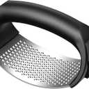 Garlic Press,Stainless Steel Garlic Mincer Crusher,Easy to Use and Clean,Ergonomic Handle,Easy Kitchen Gadget for Effortless Smashing,Kitchen Essentials,Home and Kitchen Utensils Accessories,Cooking