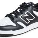New Balance Unisex-Adult BB480 V1 Sneaker, White/Black, 6.5