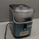 EUHOMY Nugget Ice Makers for Countertop with Ice Scoop & Basket, Self-Cleaning Sonic Pebble/Pellet Ice Maker Machine with 35lbs/24H Soft Ice for Home/Kitchen/Office, Stainless Steel, Silver