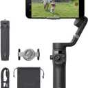 DJI Osmo Mobile 6 Smartphone Gimbal Stabilizer, 3-Axis Phone Gimbal, Built-In Extension Rod, Portable and Foldable, Android and iPhone Gimbal with ShotGuides, Vlogging Stabilizer, YouTube TikTok Video (Black)