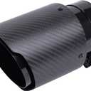Carbon Fiber Exhaust Tip 2.5" Inlet to 4"Outlet, Universal Tailpipe 2.5 Inch Exhaust Muffler Tip (Matte)