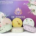 Shower Steamers Gift Set  6 Aromatherapy Shower Bombs with Essential Oils  Relaxation & Stress Relief Spa Gift for Women & Men  Natural Self-Care Shower Fizzies  Home Spa Kit  De-Stress Scents