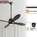 24 Inch Ceiling Fan Downrod, 2 FT Black Unthreaded Fan Downrod