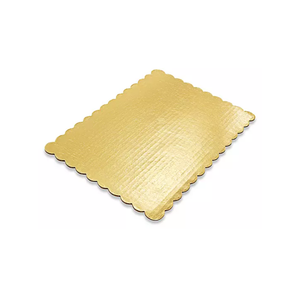 Scalloped Cake Pads - 1⁄4 Sheet, Gold