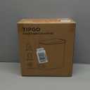 TIPGO Slim Bathroom Trash Can with Lid Soft Close, Step Pedal, 6 Liter / 1.6 Gallon Stainless Steel Trash Bin, Small Garbage Cans for Bedroom, Office, Kitchen (Matte Black)