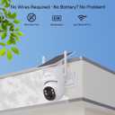 blurams 2.5K Pan/Tilt Security Cameras Wireless Outdoor, 100% Wire-Free Outdoor Camera with Fixed Solar Panel, 360 View, Dual-Band WiFi 6, Human Detection, Color Night Vision, Work with Alexa, 2Pack