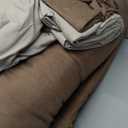 Monbix King Size Comforter Set, Brown King Bedding Set Reversible, King Comforter Set 7 Pieces, Cationic Dyeing Bed in a Bag with Comforter, Sheets, Pillowcases & Shams