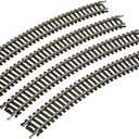 Life Like Code 100 Nickel Radius Curve Toy (4 Pack), Silver, 18