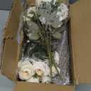 3 Pcs Mason Jar Centerpiece Table Decorations for Dining Table Decor Farmhouse Coffee Table Decor with Wood Tray and Led Light Table Centerpieces for Dining room Kitchen Living Bathroom,White