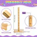 AVLA 2 Pack Wood Cake Pop Stand, 48 Holes Wooden Lollipop Holder, Decorative Candy Table Display Dessert Stand for Wedding, Birthday, Parties, Anniversaries, Sturdy and Easy to Assemble