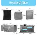 Toddler Airplane Travel Bed, Airplane Seat Extender for Kids, Plane Must Have for Toddlers, Baby Travel Essentials for Flying, Portable Travel Bag Foot Rest for Flights(Grey)