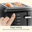 Cuisinart CPT-122BK 2-Slice Compact Plastic Toaster, Slots for Bagels & Bread, 7 Shade Settings, Cancel/Defrost/Reheat Functions, Removable Crumb Tray, Small Kitchen Appliance for Home & Office, Black