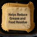 Air Fryer Paper Liners Square 100PCS  Non-Stick, Grease-Resistant, Food Grade Parchment Paper for Air Fryers, Ovens & Microwaves, Heat Resistant up to 450F