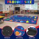 Drydiet 11.8 x 6.6 ft ABC Alphabet Classroom Rug Elementary Daycare Rug