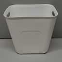 UUJOLY Plastic Small Can Wastebasket, Garbage Container Basket for Bathrooms, Laundry Room, Kitchens, Offices, Kids Rooms, Dorms, 3.5 Gallon, White