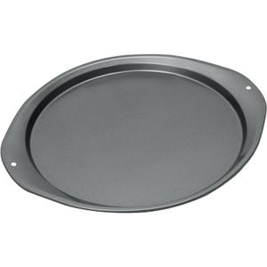 Pizza Pan - 14 Inch Nonstick Pizza Pan for Oven with Widen Handles for Cooking, Baking, and Grilling - Durable, Even Heating, Long-Lasting Kitchen Cookware (1, Black)
