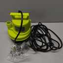 1/3 HP Submersible Water Pump 2000 GPH Portable Small Sump Pump For Pool Cover, Basements, Puddles, Gardens Ponds With 16.4 Ft Power Cord and Hose Adapters, Yellow