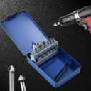 Countersink Drill Bit Set 6 pcs High Speed Steel 3 Flute 85 Degree Steel Counter Sink for Wood and Metal in Sizes 1/2",1/3",1/4",2/3",2/5",4/5" Set